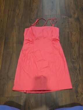 Pink Ruched Frame Mini Dress Sz Xs